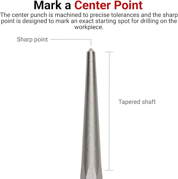 TEKTON 3/8 Inch Center Punch | 66083 | Made in USA