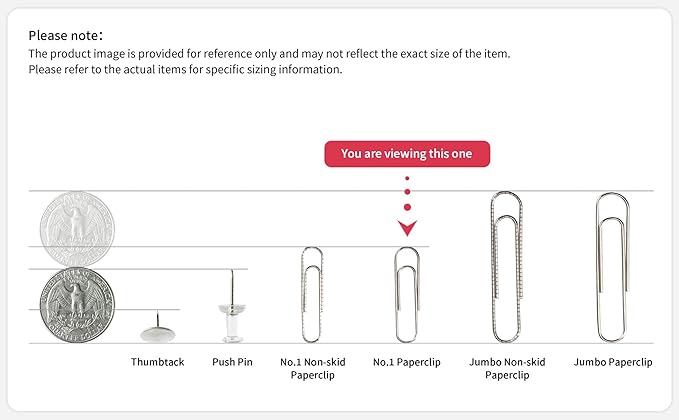 PAPERPAL Paperclips for Office School & Personal Use, #1 Smooth Paper Clip (1-2/7"), 2000 Medium Paper Clips (20 Boxes of 100 Each), Silver