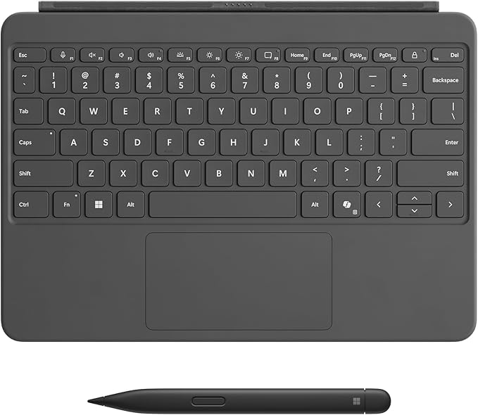 Microsoft Surface Pro Keyboard and Slim Pen 2 Bundle for Surface Pro 12" Device, Alcantara Material, Slate