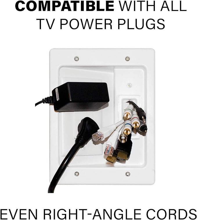 SANUS Ultimate in-Wall Cable Management Kit for Mounted TV & Soundbar - Includes Soundbar & TV Wire Management - Conceals Power, HDMI, Optical, and Low-Voltage Wires Behind Wall Model: WSIWPSB1