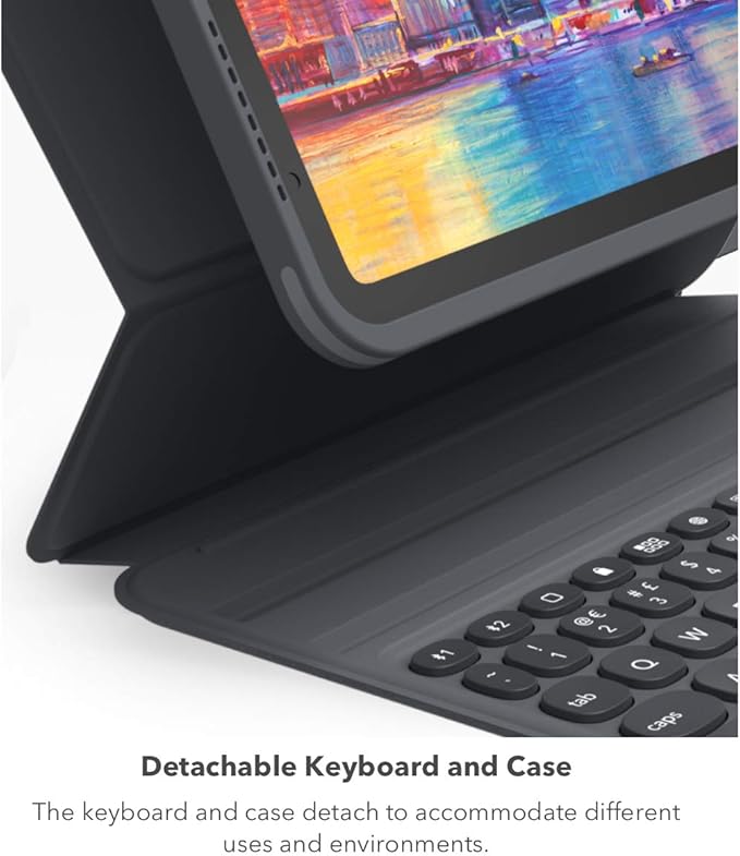 ZAGG Pro Keys Detachable Case and Wireless Keyboard for Apple iPad Air 11" (M3)/ Pro 11" (Gen 1,2,3,4) and iPad Air (Gen 4,5,& M2), Bluetooth Pairing, Apple Pencil Holder, 6.6ft Drop Protection
