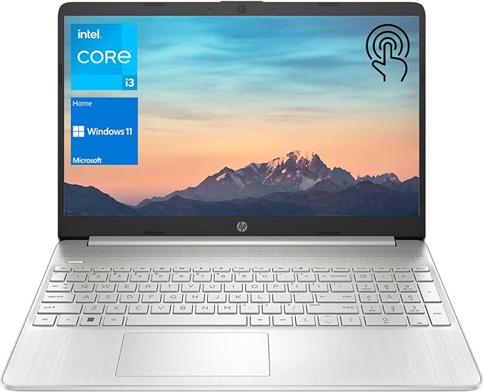 HP Notebook Laptop, 15.6" HD Touchscreen, Intel Core i3-1115G4 Processor, 20GB RAM, 512GB PCIe SSD, Webcam, Type-C, HDMI, SD Card Reader, Wi-Fi, Windows 11 Home, Silver