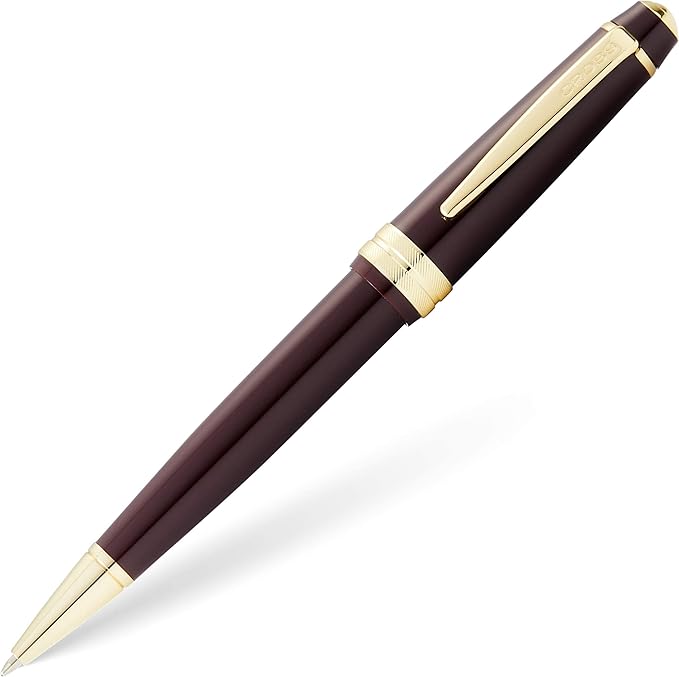 Cross Bailey Light Refillable Ballpoint Pen Presented in a Everyday Gift Box - Medium Point, Black Ink, Polished Burgundy