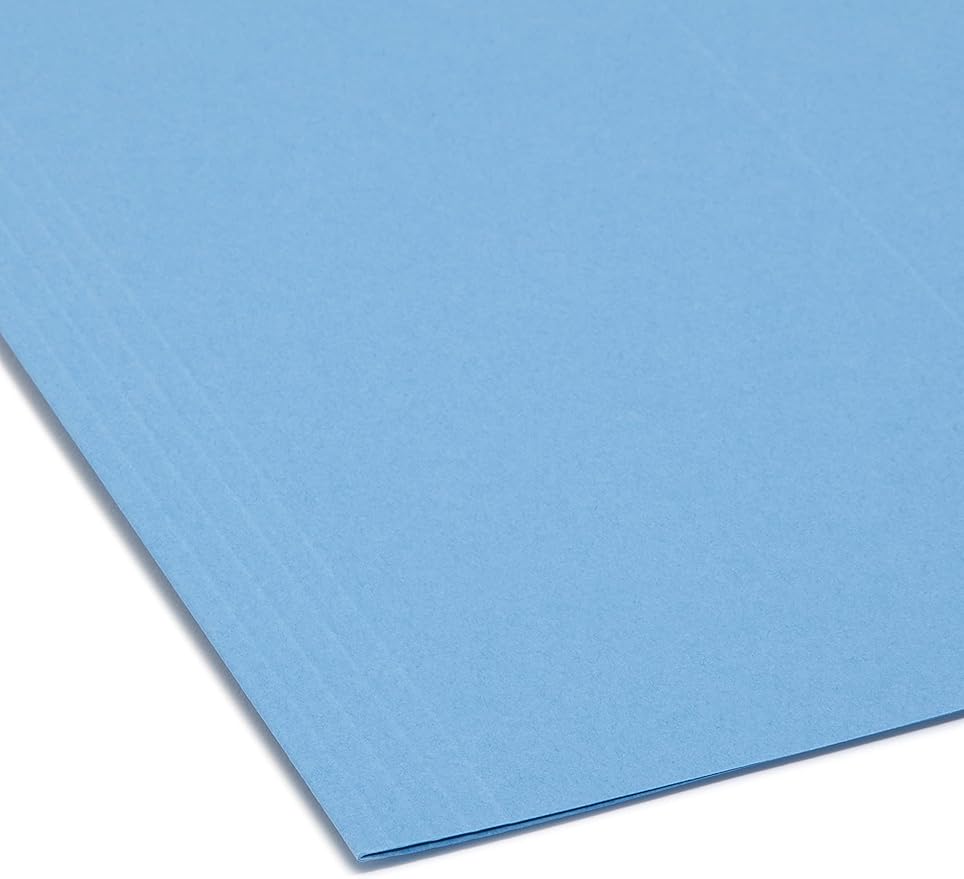 Smead Hanging File Folder with Tab, 1/5-Cut Adjustable Tab, Legal Size, Blue, 25 per Box (64160)