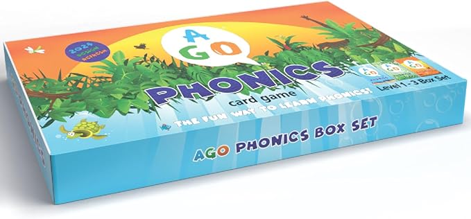 Phonics Card Game (3 Level Box Set). Build Reading Skills, Learn Words and Phonics Sounds While Playing a Fun Card Game! 3 x Playing Card Decks in a Magnetic Box