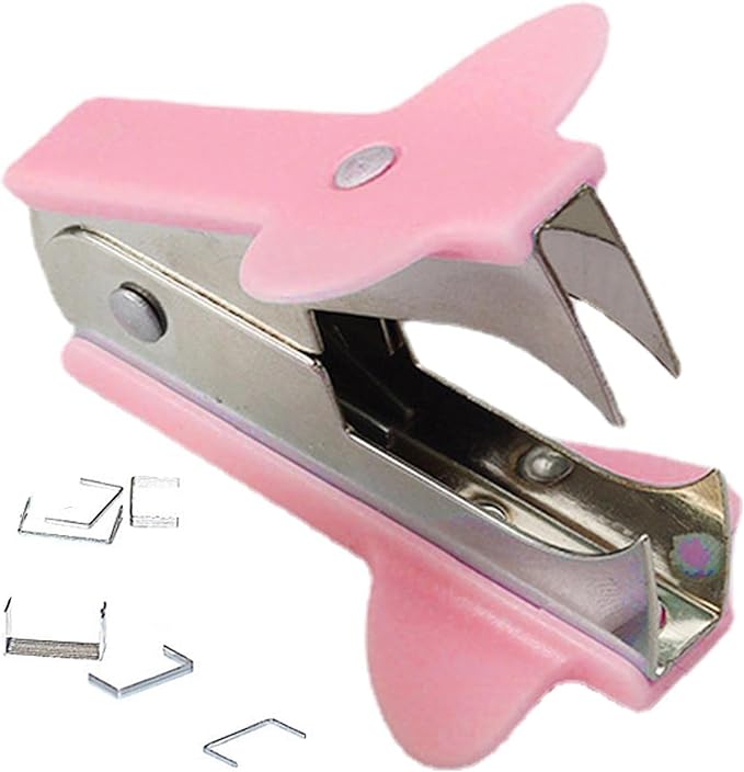 Pink Staple Remover, Staple Puller Tool, Modern Plastic Office School Supplies, Staple Removers