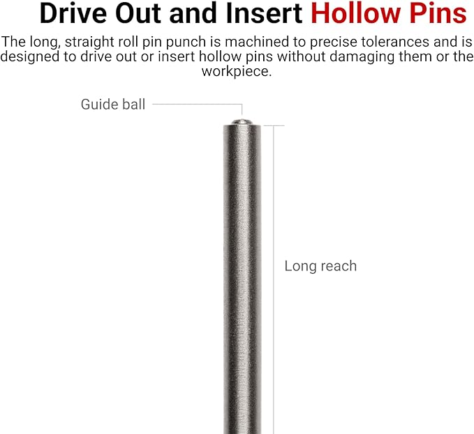 TEKTON 3/32 Inch Roll Pin Punch | 66063 | Made in USA