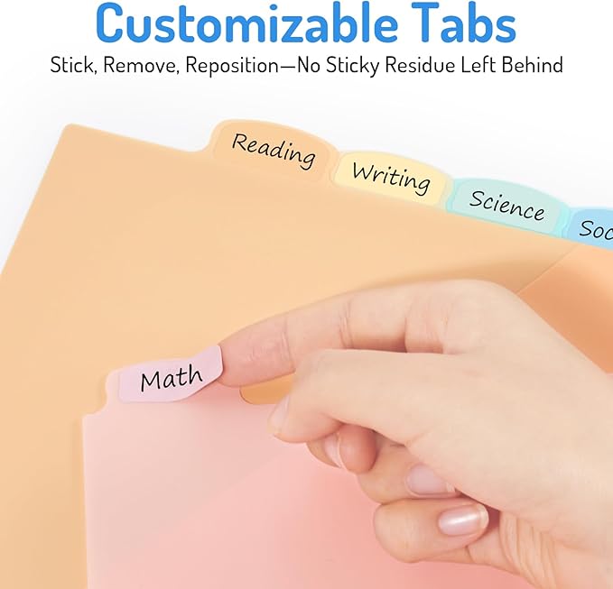 Forvencer 48 Count Dividers for 3 Ring Binder, 8 tabs Binder Dividers with Pocket for US Letter Size, Binder Dividers with Tabs for School Office and Home Organization, Multicolor, 6 Sets