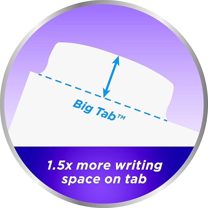 Avery Big Tab Write & Erase Durable Plastic Dividers for 3 Ring Binders, 8-Tab Sets, Bright Multicolor, 24 Sets, 192 Divider Tabs (16130)