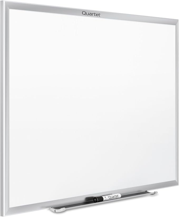 Quartet Whiteboard, Non-Magnetic Dry Erase White Board, 2' x 1.5', Total Erase, Silver Aluminum Frame (S531)
