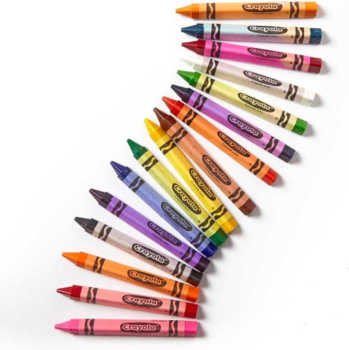 Crayola Triangular Crayon Classpack (256ct), 16 Assorted Toddler Crayons, Anti Roll, Bulk School Classroom Essentials, Preschool & Kindergarten Must Haves