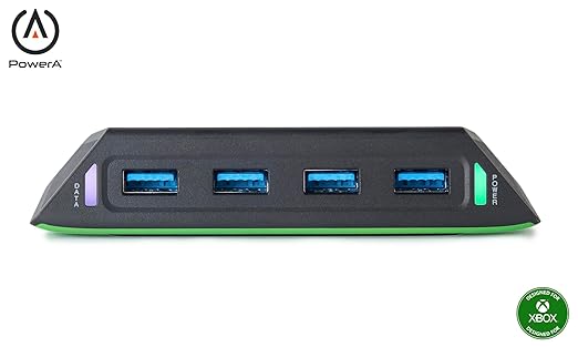 PowerA 4-Port USB 5Gbps Hub for Xbox Series X|S, USB 3.2, AC Powered, Weighted Base, Officially Licensed