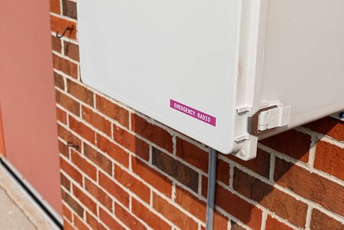 Brady Authentic (M21-375-595-PL) All-Weather Vinyl Label for Indoor/Outdoor ID, Lab and Equipment Labeling, White on Purple- ForM210, M210-LAB, M211, BMP21-PLUS and BMP21-LAB Printers, .375" W, 21' L