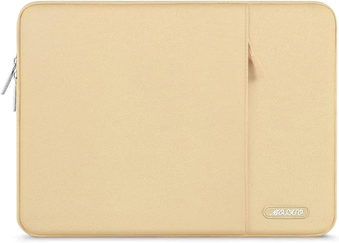 MOSISO Laptop Case 13 inch, 13 inch Laptop Sleeve Compatible with MacBook Air M4 M3 M2 M1 2025-2018 / Pro M2 M1 2025-2016, Polyester Vertical Computer Sleeve Bag with Pocket, Camel