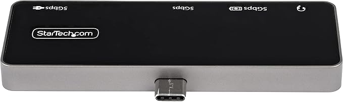 USB C Multiport Adapter - USB-C to 4K 60Hz HDMI 2.0, 100W Power Delivery Pass-Through Charging, 3-Port USB 3.0 Hub, Audio - USB-C Mini Dock - Portable USB Type-C Travel Dock