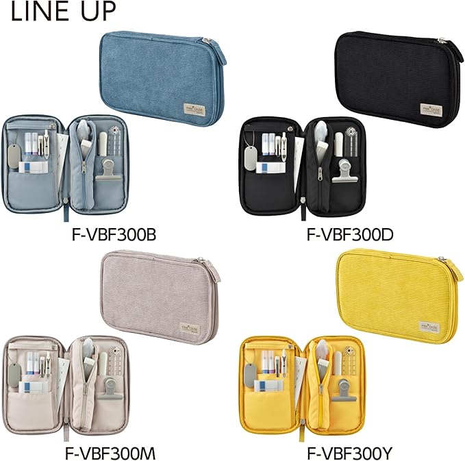 KOKUYO Slim Pencil holder Pouch, Black (F-VBF300D)