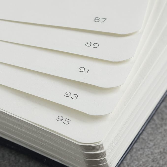 LEUCHTTURM1917 - Notebook Softcover Medium A5-123 Numbered Pages for Writing and Journaling (Dotted, Black)