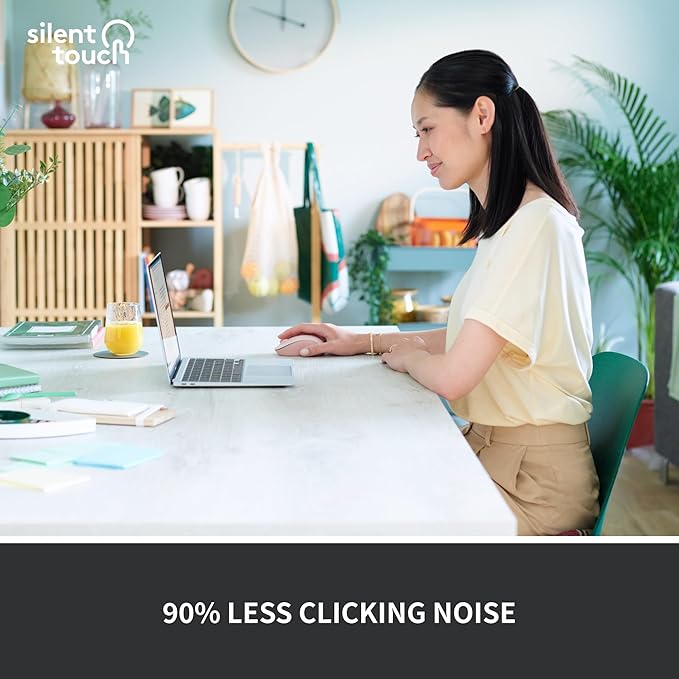 Logitech Signature M550 Wireless Mouse - for Small to Medium Sized Hands, 2-Year Battery, Silent Clicks, Bluetooth, Multi-Device Compatibility - Off White