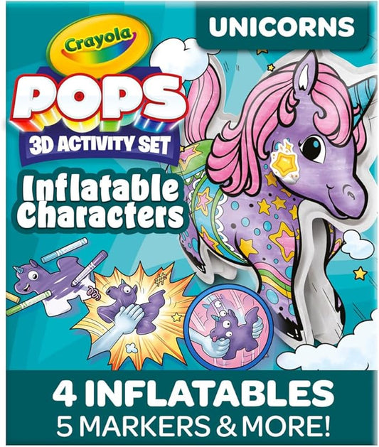 Crayola Pops Inflatable Characters, Coloring Set for Kids, Gift for Boys & Girls, Ages 5, 6, 7, 8