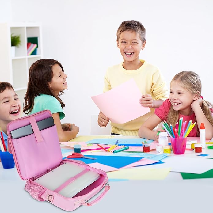 Zipper Binder 3 Ring, 500 Sheets Capacity, 2 Inch Binder with Shoulder Strap Fits for 14 Inch Laptop School and Office