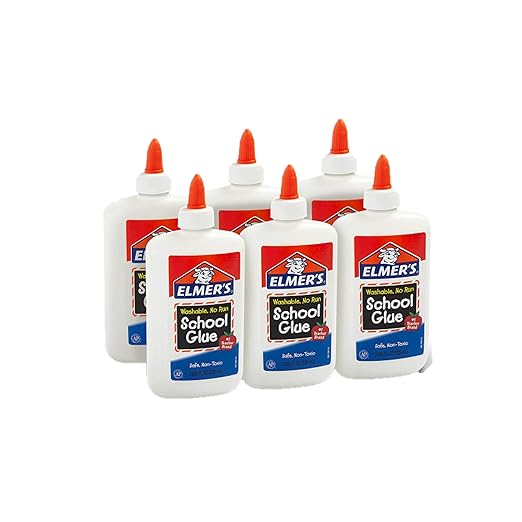 Elmer's Liquid School Glue, Washable, 7.6 Ounces, 6 Count - Great for Making Slime, Back to School, Classroom Supplies, #1 Teacher Brand