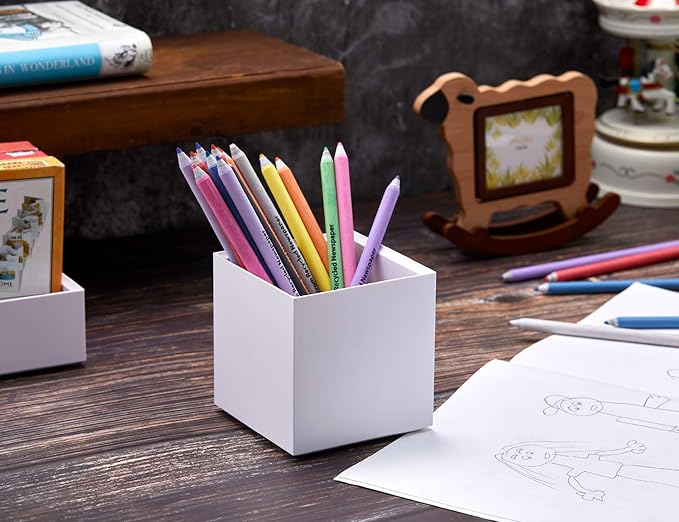 Bostitch Office Konnect Pencil Cup Desk Organizer, Pen Cup, 2-Pack, White