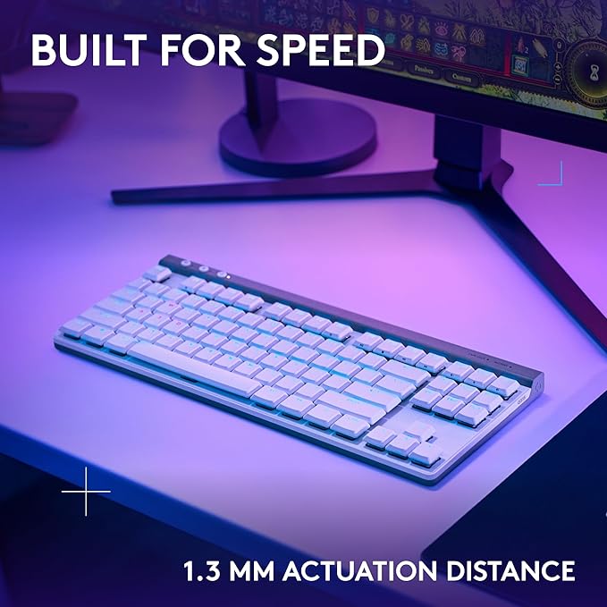 Logitech G515 TKL Wireless Gaming Keyboard (Tactile)+ G309 Lightspeed Wireless Gaming Mouse Bundle - White