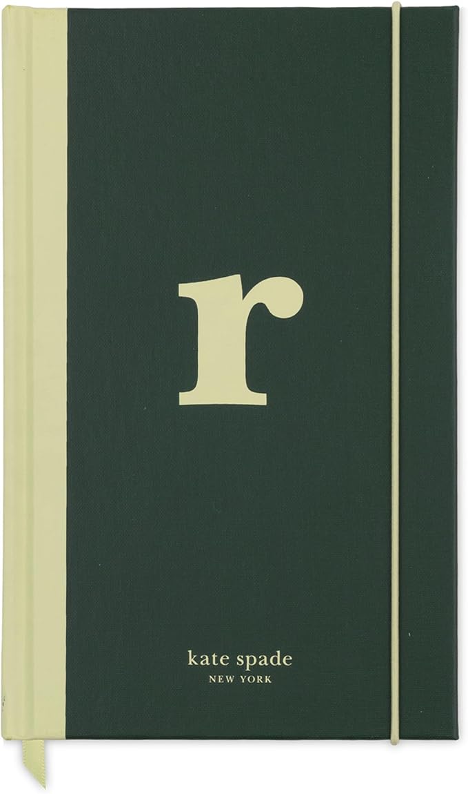 kate spade new york Just Mine Notebook Journal, Monogram Cloth Hardcover Journal, 8.25" x 5.25", Diary Includes 168 Lined Pages, (R)