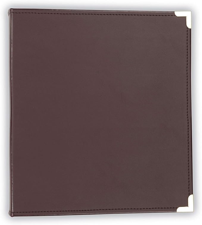 Samsill Classic Collection Leather 3 Ring Binder, Executive Presentation Portfolio, 1.5 Inch (Holds 325 Sheets), Brass Round Ring, Burgundy
