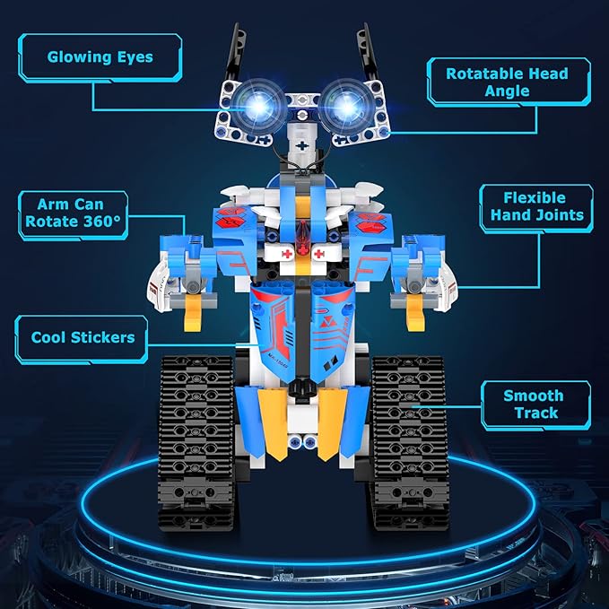 Robot Toys for 8-16 Year Old Boys Girls Kids with APP or Remote Control Science Programmable Building Block Kit, STEM Projects Educational Birthday Gifts