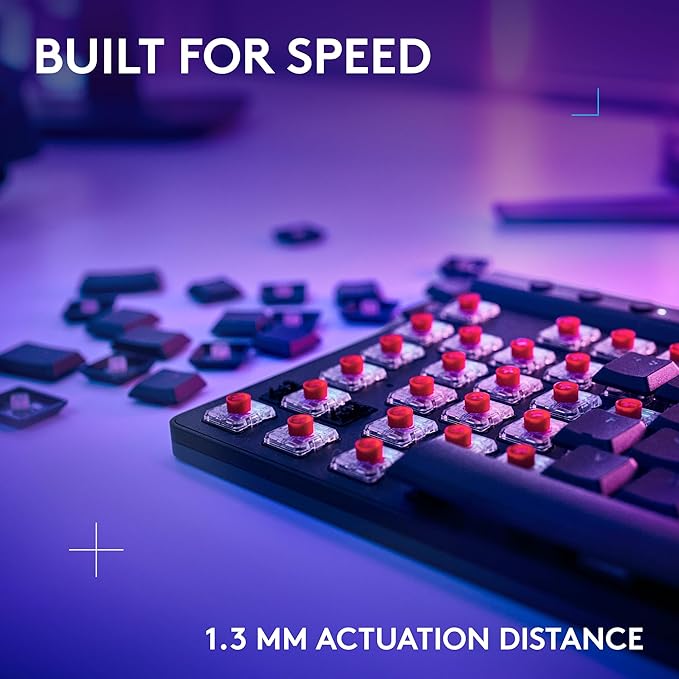 Logitech G515 TKL Wired Low Profile Gaming Keyboard, Fully Customizable RGB, Double-Shot PBT Keycaps, Tactile/Brown Switches - Black (Renewed)