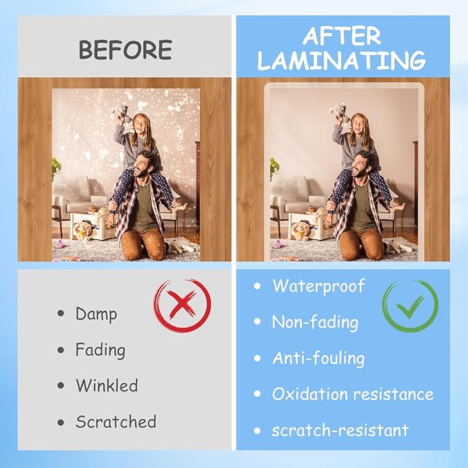 Clear Thermal Laminating Pouches 3mil Letter Size Plastic Laminator Sheets 9 x 11.5 Inch (400 Pack)