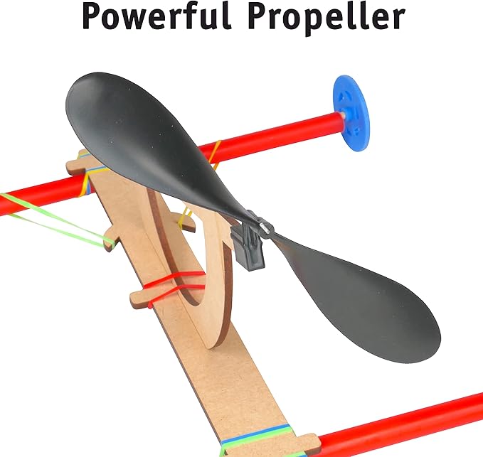 Rubber Band Propeller Car Kit (30 Pack) – DIY STEM Activity for Kids, Complete Science & Engineering Project for Kids, Classroom Bulk Set, Ages 8 and up