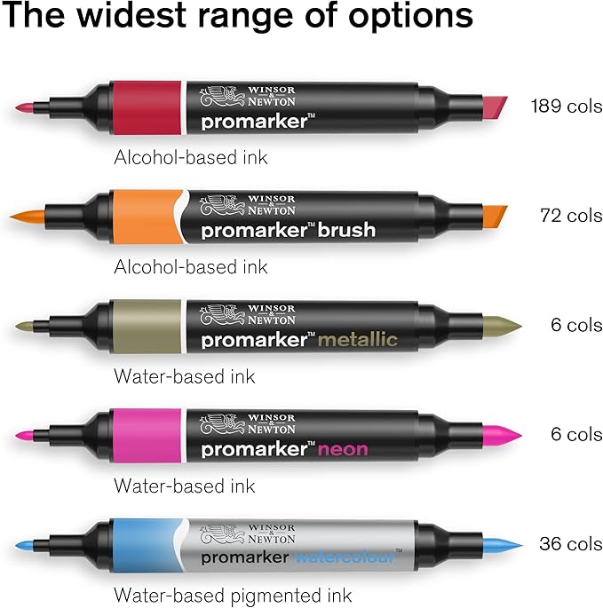 Winsor & Newton ProMarker Set, 6 Count, Rich Tones