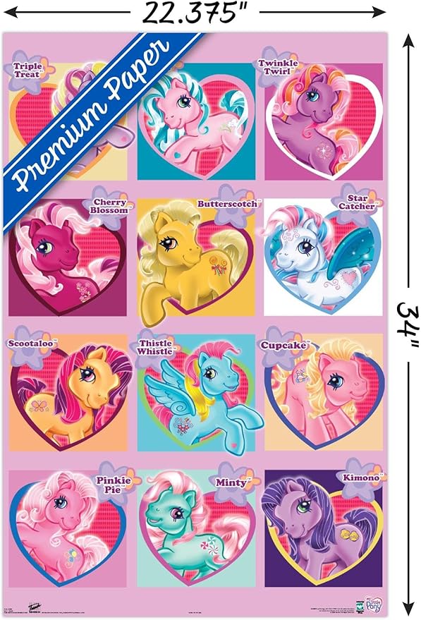 Trends International Hasbro My Little Pony - Chart Wall Poster, 22.375" x 34", Premium Unframed Version