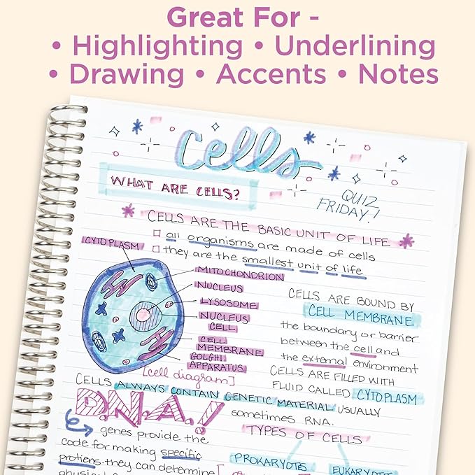 Zebra Pen Journaling Set, 14-Pack Assorted Colors, Includes 7 Mildliner Highlighters and 7 Sarasa Clip Gel Pens, Ideal for Bullet Journals, Planners, and Note-Taking (10014)