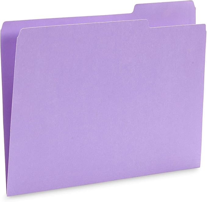 Blue Summit Supplies Ocean Tone Colored File Folders Letter Size, 1/3 Cut Top Tab File Folders, Assorted Blue and Green Colored, for Organizing and File Cabinet Storage, 100 Pack