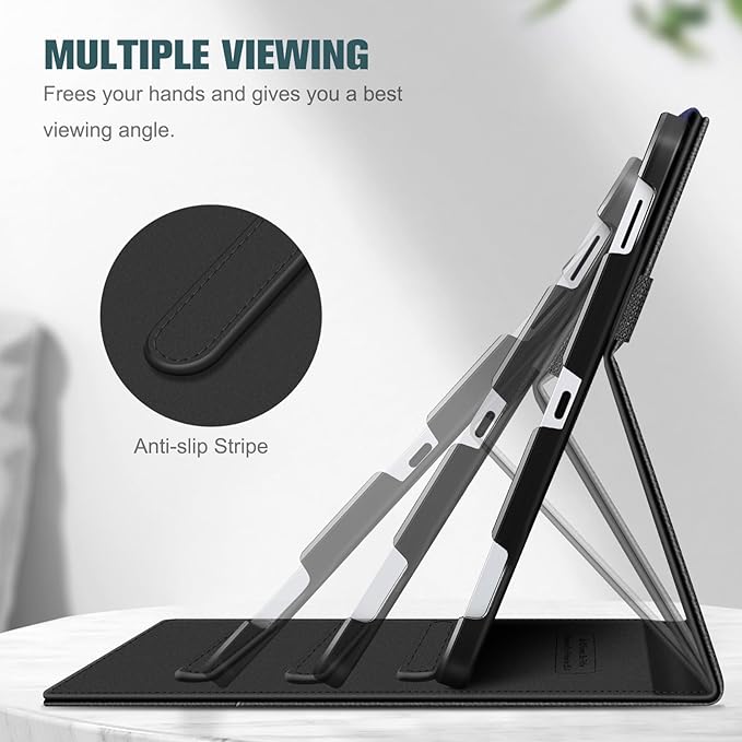 Fintie Case for Samsung Galaxy Tab S10 Lite/ S10 FE/ S9 FE 5G 10.9 Inch/Tab S9 11 Inch with S Pen Holder, Multi-Angle Viewing Protective Cover with Pocket, Auto Sleep/Wake, Black