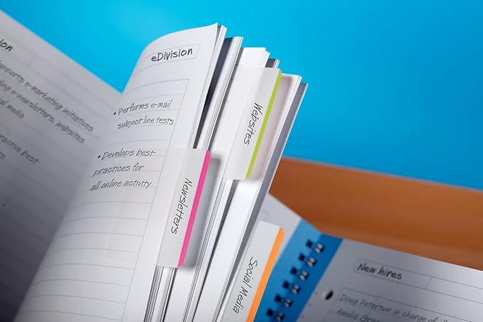 Post-it Tabs, 2 in Angled Solid, Assorted Primary Colors, 6 Tabs/Color, 4 Colors, 24 Tabs/Pack (686A-ALYR)
