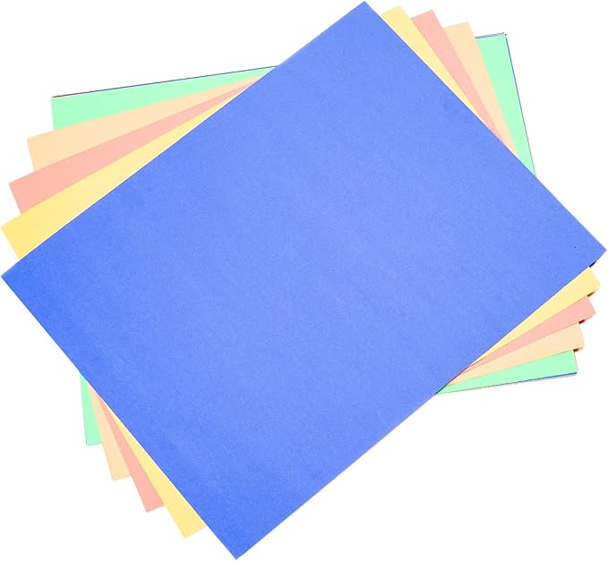 School Smart Railroad Poster Board Paper, 22 x 28 Inches, 4-Ply, Assorted Colors, Pack of 25