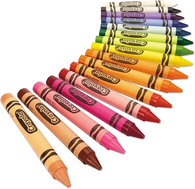 Binney & Smith Crayola(R) Large Crayon Set, Lift-Lid Box, Assorted Colors, Box Of 16