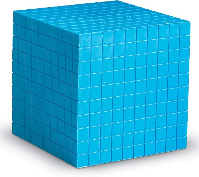 Learning Resources Blue Plastic Base Ten Cube, Early Math, Homeschool, Counting Toys, Ages 6+