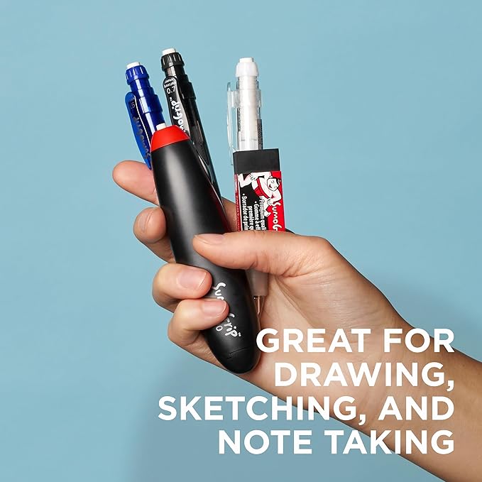 SAKURA SumoGrip Pencil with Comfort Grip - 0.9 mm Ergonomic Mechanical Pencil - Clear - 3 Pack