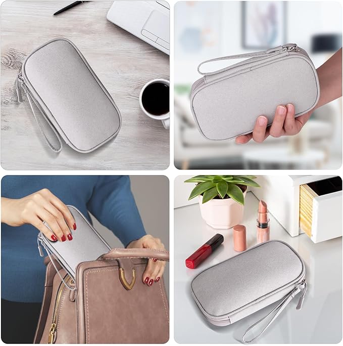 Universal Cable Organizer - Electronics Accessories Bag for Charger, Phone, Memory Card, Travel Gadget Bag (Grey)