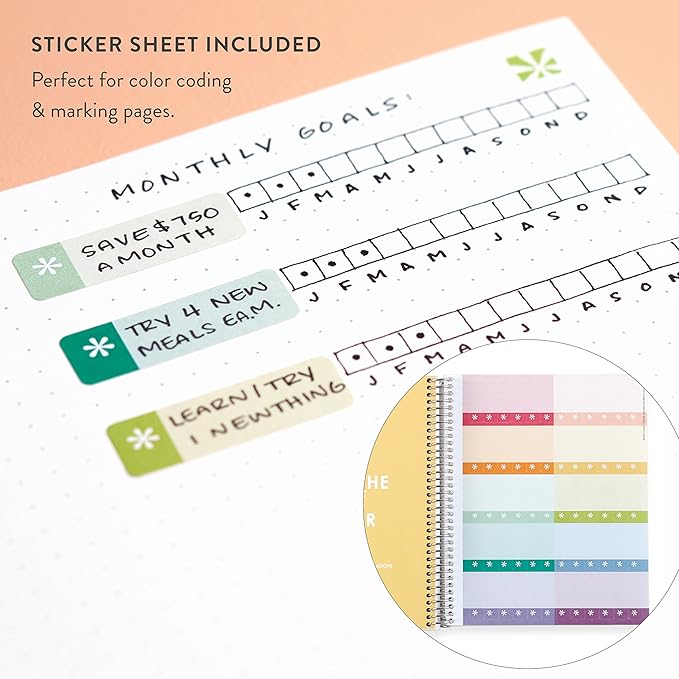 Erin Condren Dot Grid 8.5x11 Bold Blooms Cover Notebook Spiral Bound Journal for Writing, and Note Taking, Premium Paper, Stylish Floral Cover, Perfect for School, Office, and Creative Planning