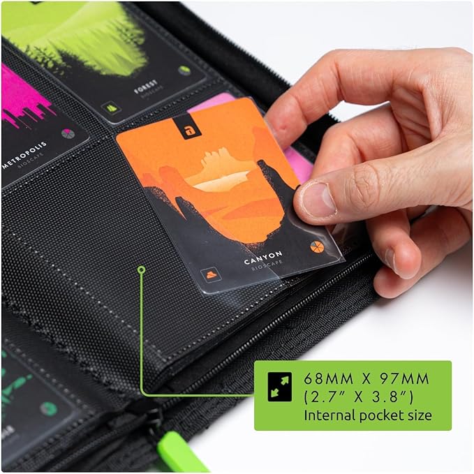 Vault X 4 Pocket Trading Card Zip Binder, 160 cards, Premium Exo-Tec Album Material, 20 Side-Loading Pages, Folder for Collectible Card Games, Sports, TCG (Blue)