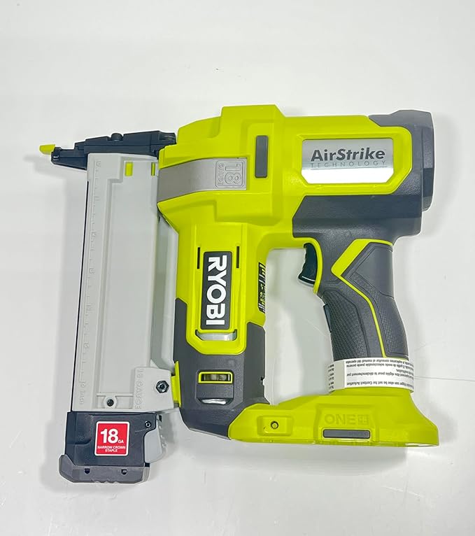 RYOBI ONE+ 18-Gauge Cordless AirStrike Narrow Crown Stapler P361 Green