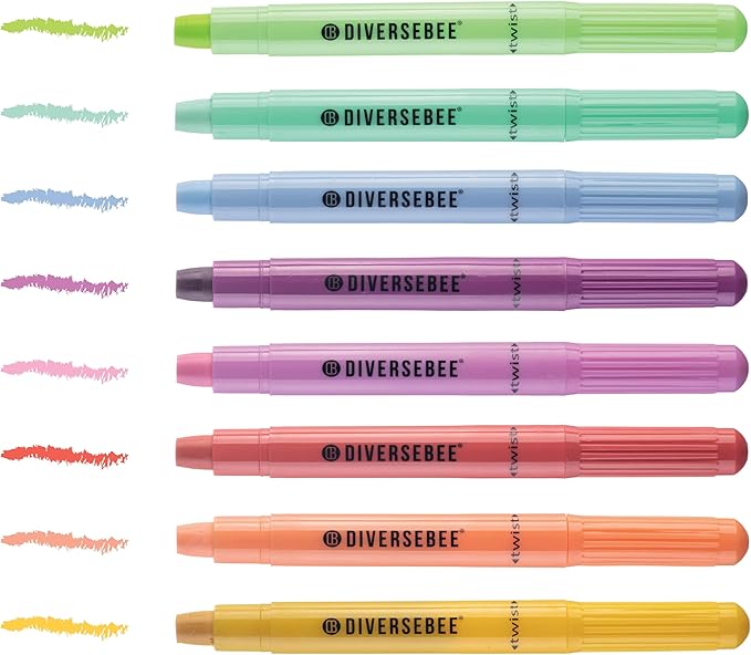 DIVERSEBEE Bible Highlighters and Pens No Bleed, 8 Pack Assorted Colors Gel Highlighters Set, Cute Bible Markers Study Journaling School Supplies and Accessories (Sorbet)
