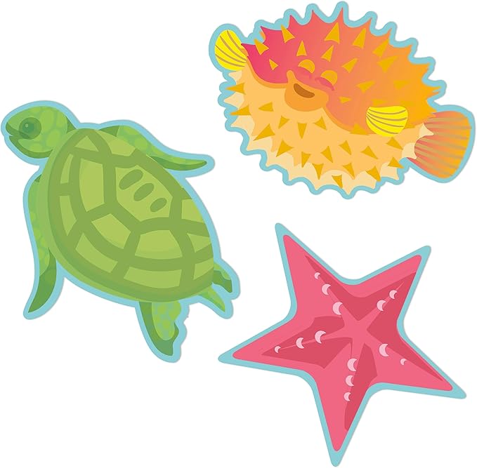 Eureka Seas The Day Fish Paper Cut-Out Classroom Decorations for Teachers, 36 Pieces