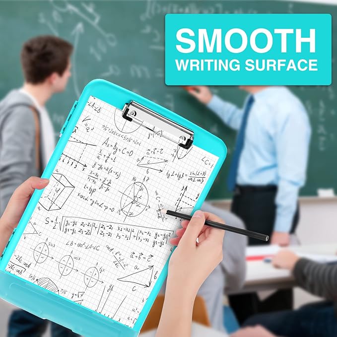 Sooez Clipboards with Storage, High Capacity Clip Boards 8.5x11 with Storage, Heavy Duty Nursing Clipboard Folder, Plastic Clipboard with Pen Holder for Women Teachers Work, School & Office Supplies